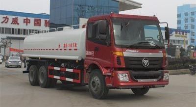 福田歐曼後雙橋19噸灑水車價格，福田灑水車廠家